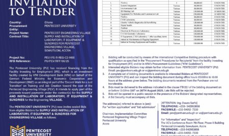 Pentecost University Invites Bids for Major Engineering Village Project